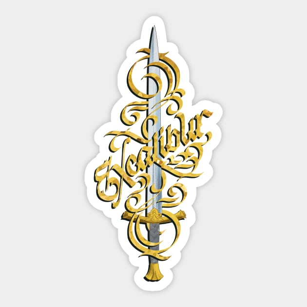 Excalibur Gold Sticker by polliadesign